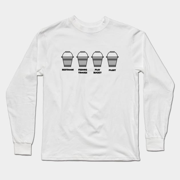 The Office Four Pails Dwight Schrute Black Long Sleeve T-Shirt by felixbunny